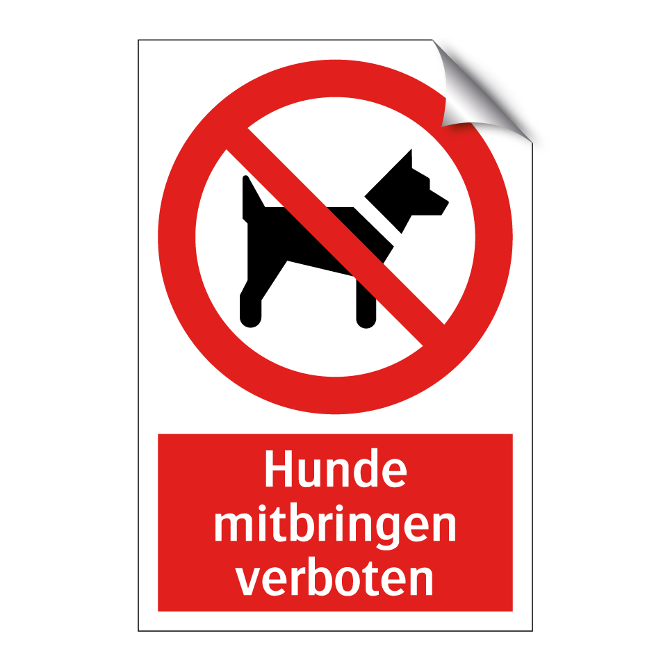 Hunde mitbringen verboten