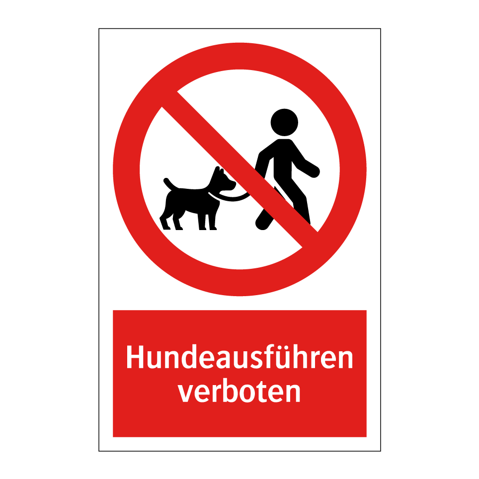 Hundeausführen verboten