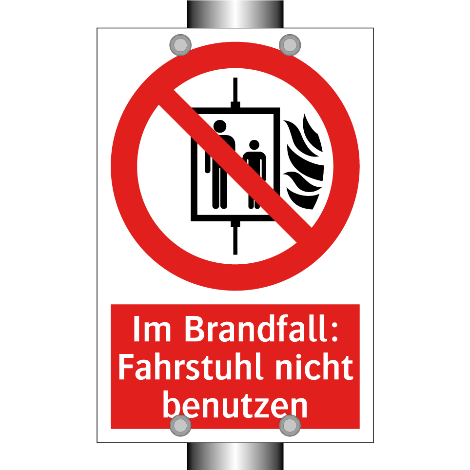 Im Brandfall: Fahrstuhl nicht benutzen