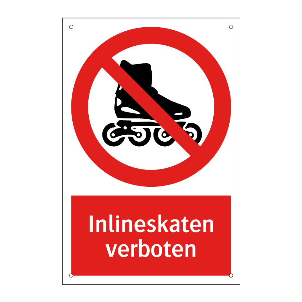 Inlineskaten verboten