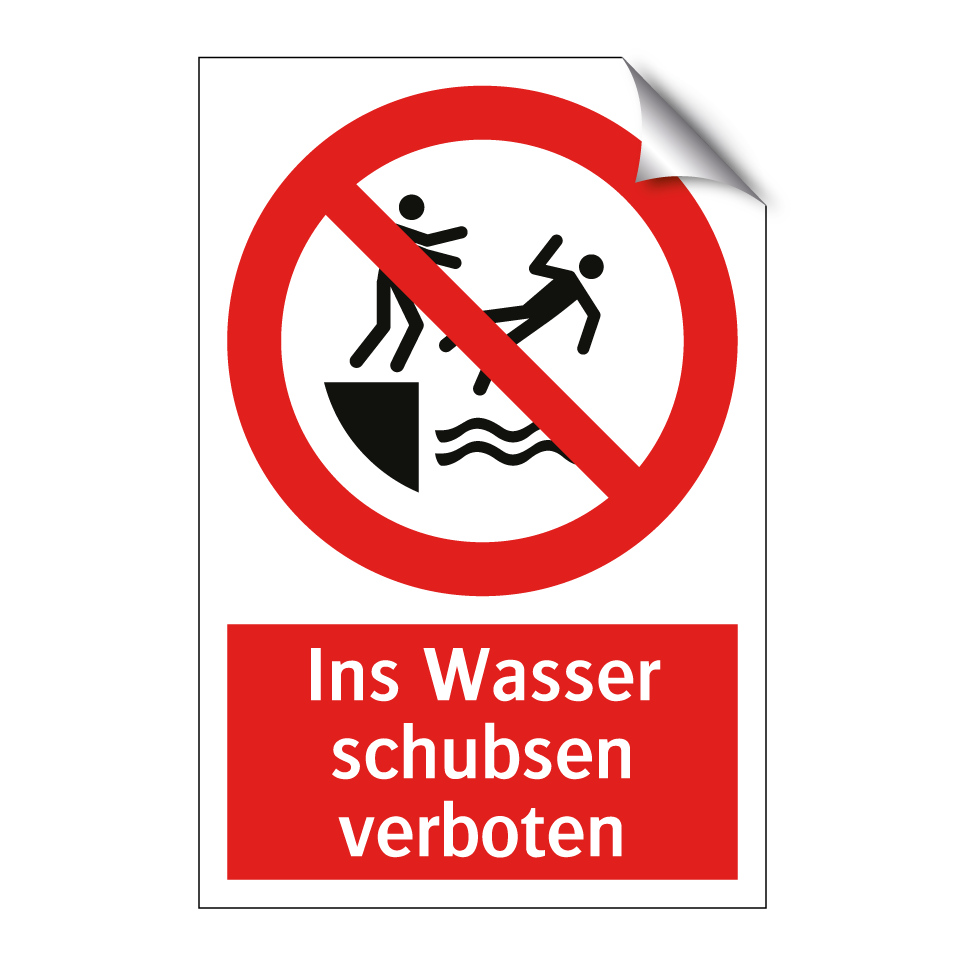 Ins Wasser schubsen verboten