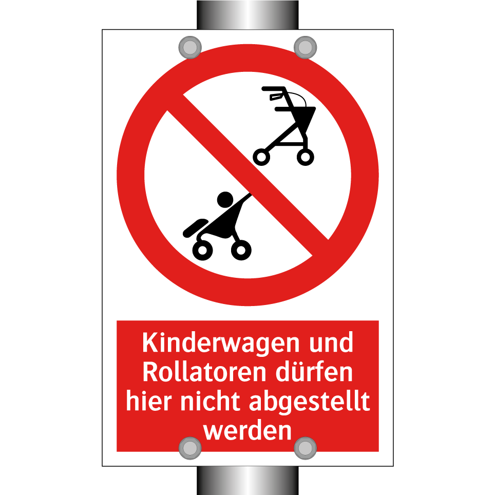 Kinderwagen und Rollatoren dürfen hier nicht abgestellt werden