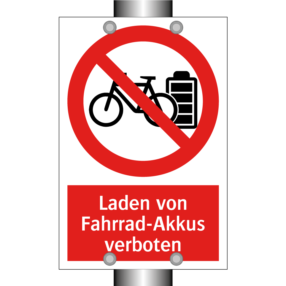 Laden von Fahrrad-Akkus verboten