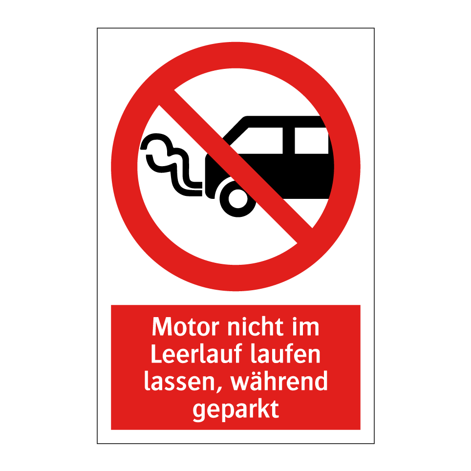 Motor nicht im Leerlauf laufen lassen, während geparkt