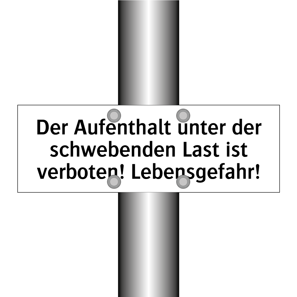 Der Aufenthalt unter der schwebenden Last ist verboten! Lebensgefahr!