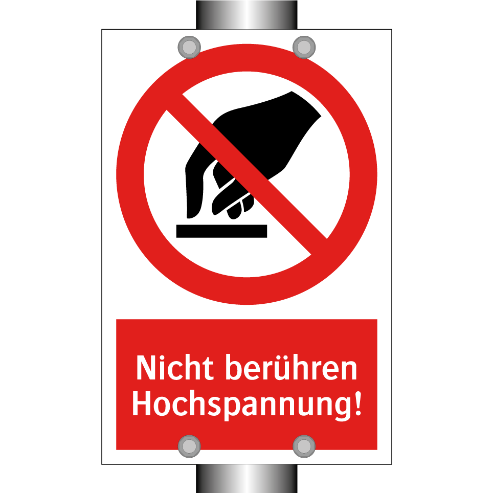 Nicht berühren Hochspannung!
