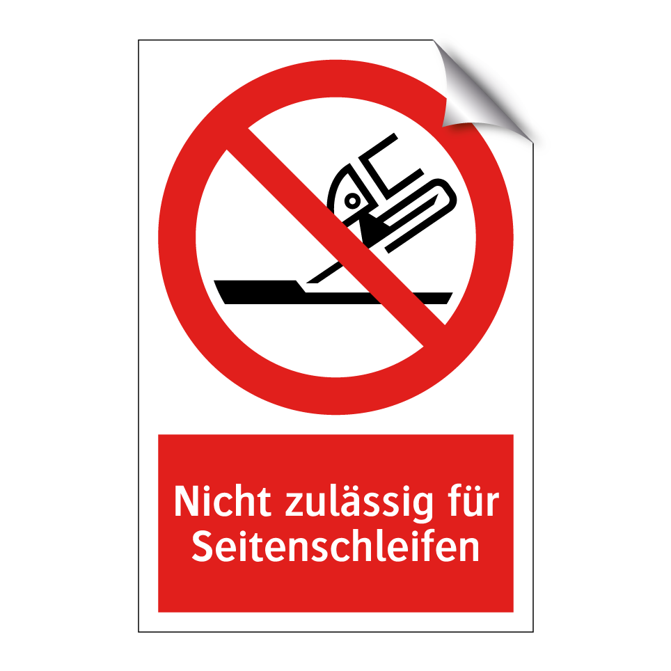 Nicht zulässig für Seitenschleifen