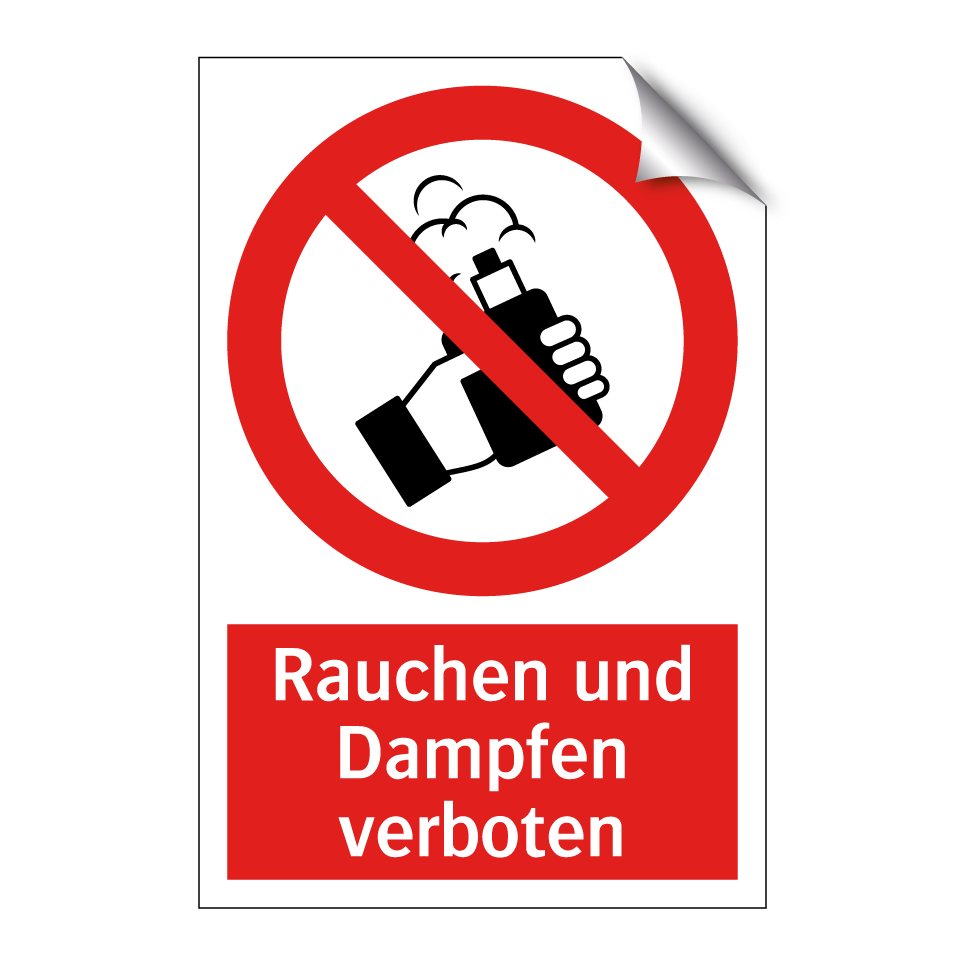 Rauchen und Dampfen verboten