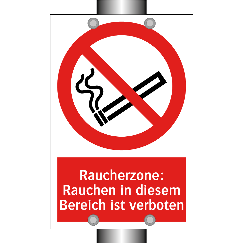 Raucherzone: Rauchen in diesem Bereich ist verboten