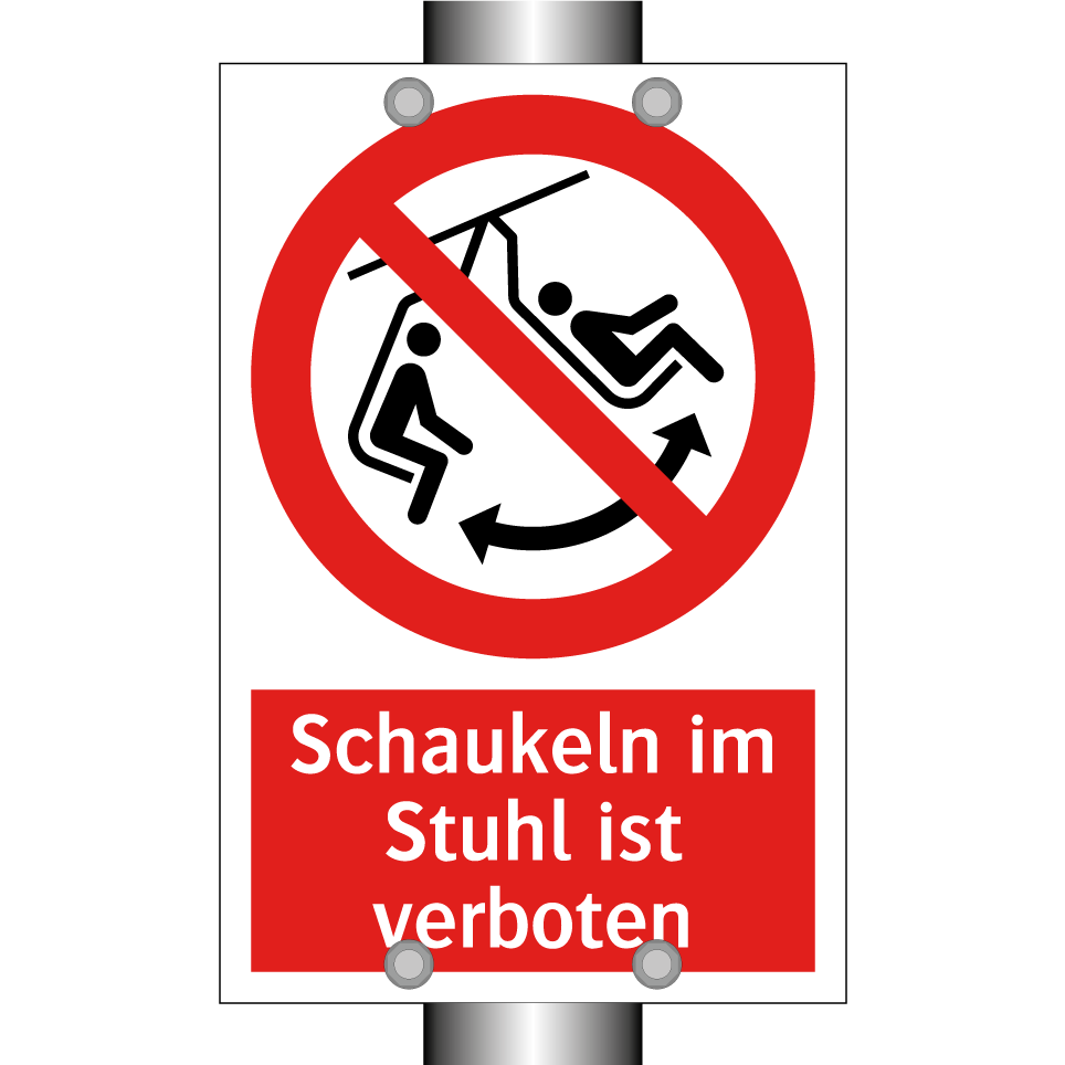 Schaukeln im Stuhl ist verboten