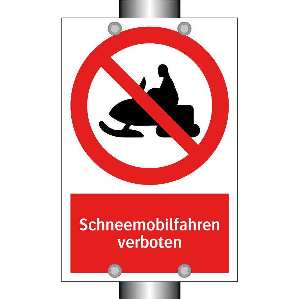 Schneemobilfahren verboten