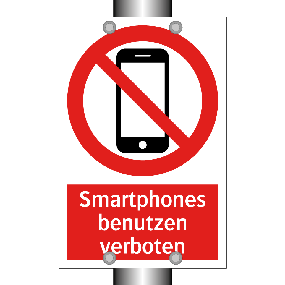 Smartphones benutzen verboten