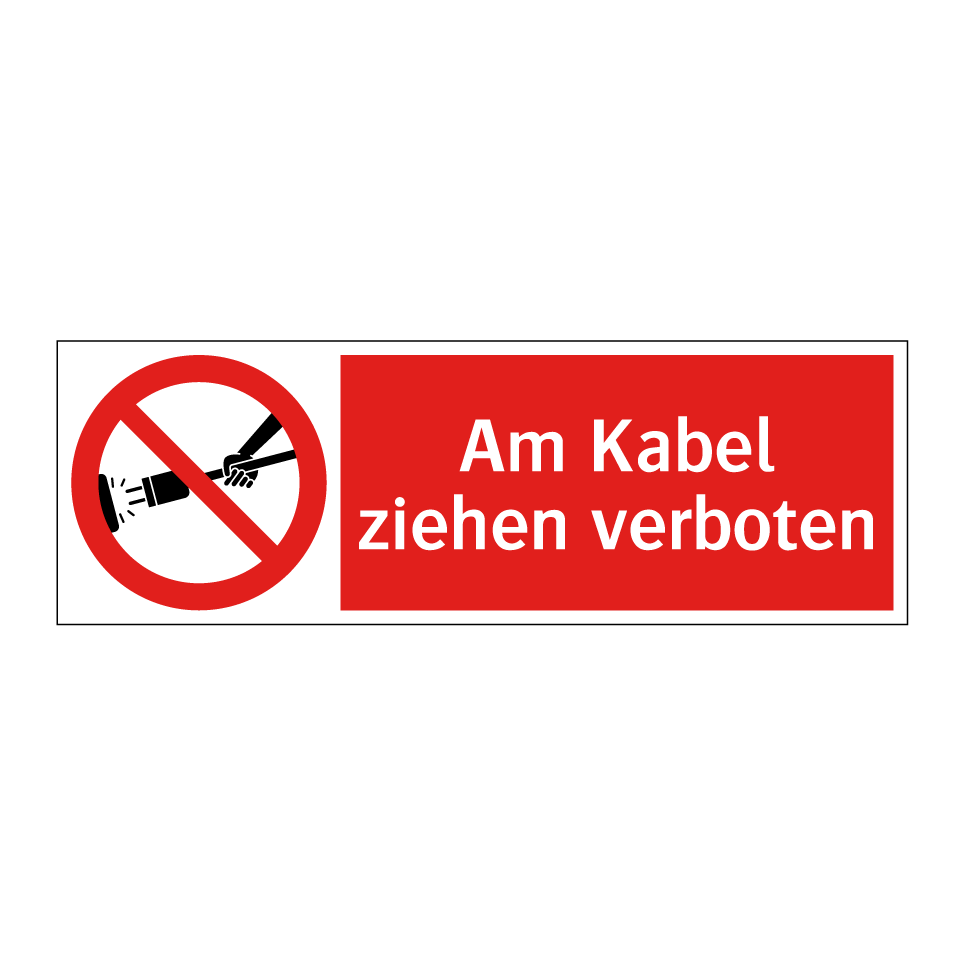 Am Kabel ziehen verboten