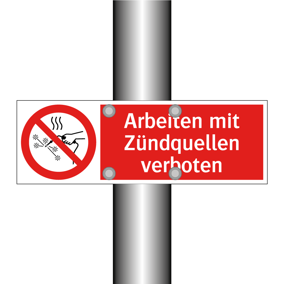 Arbeiten mit Zündquellen verboten