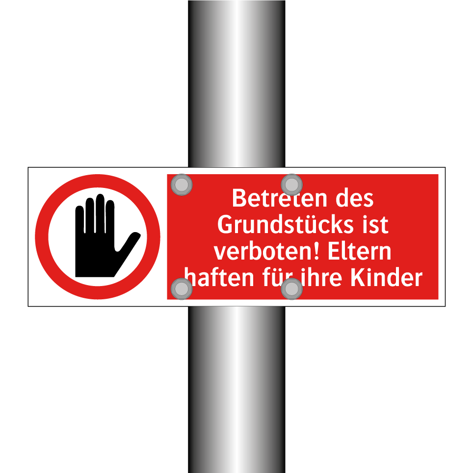Betreten des Grundstücks ist verboten! Eltern haften für ihre Kinder