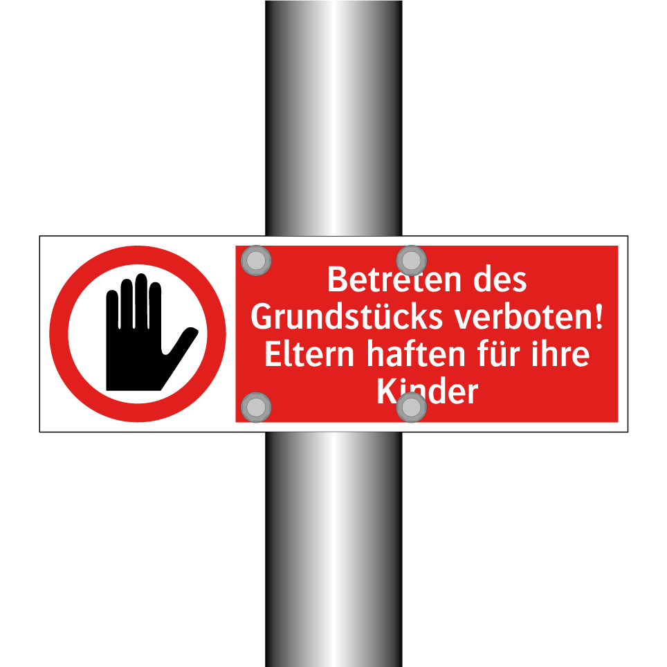 Betreten des Grundstücks verboten! Eltern haften für ihre Kinder