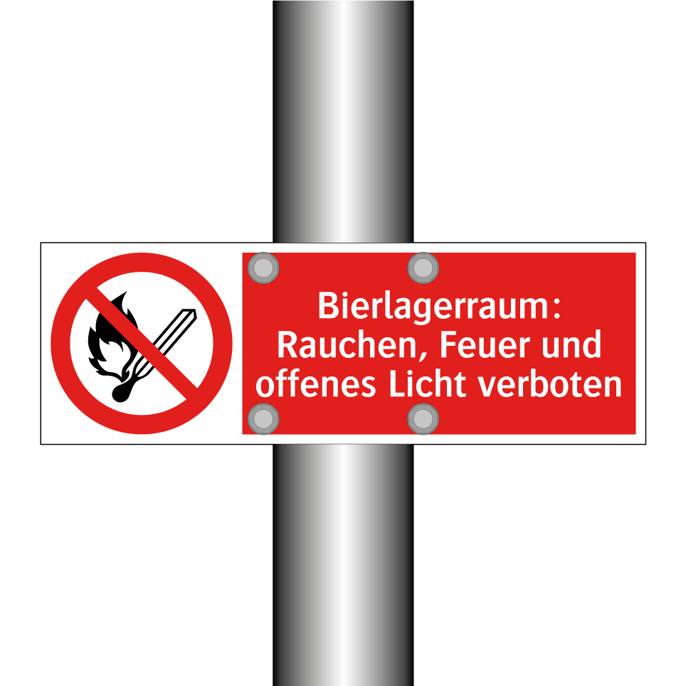 Bierlagerraum: Rauchen, Feuer und offenes Licht verboten