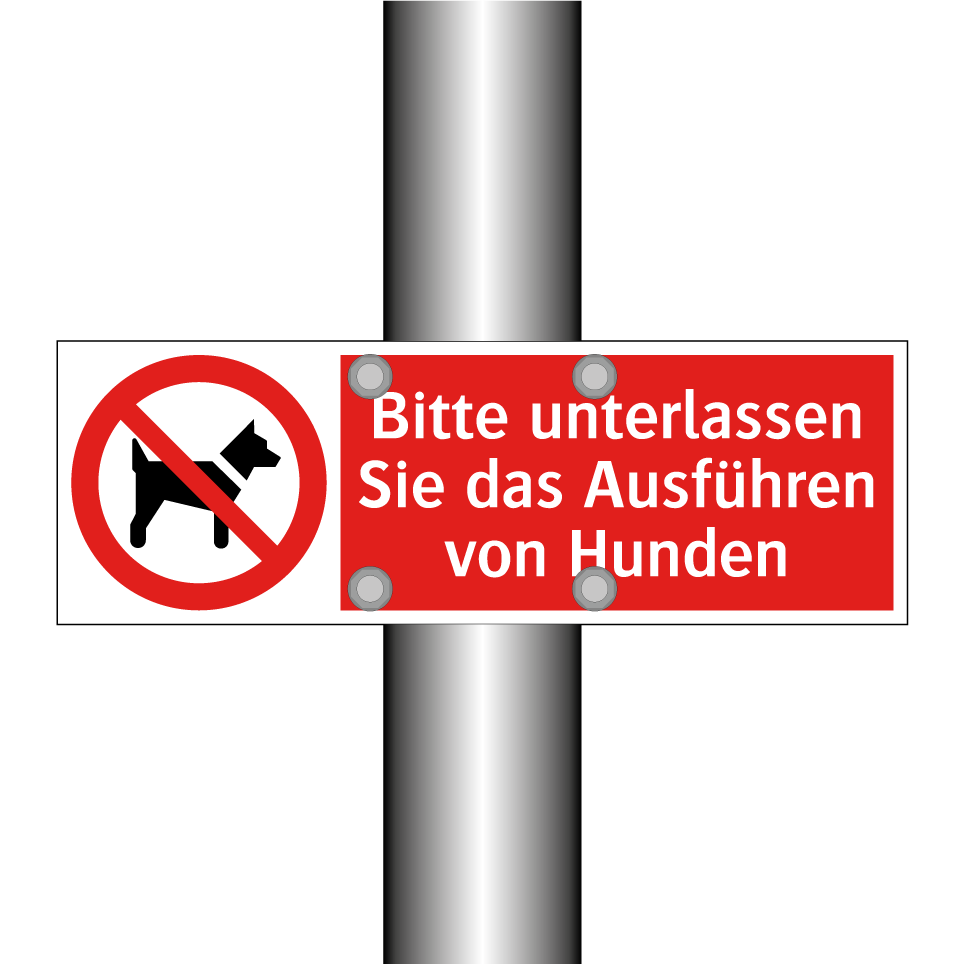 Bitte unterlassen Sie das Ausführen von Hunden