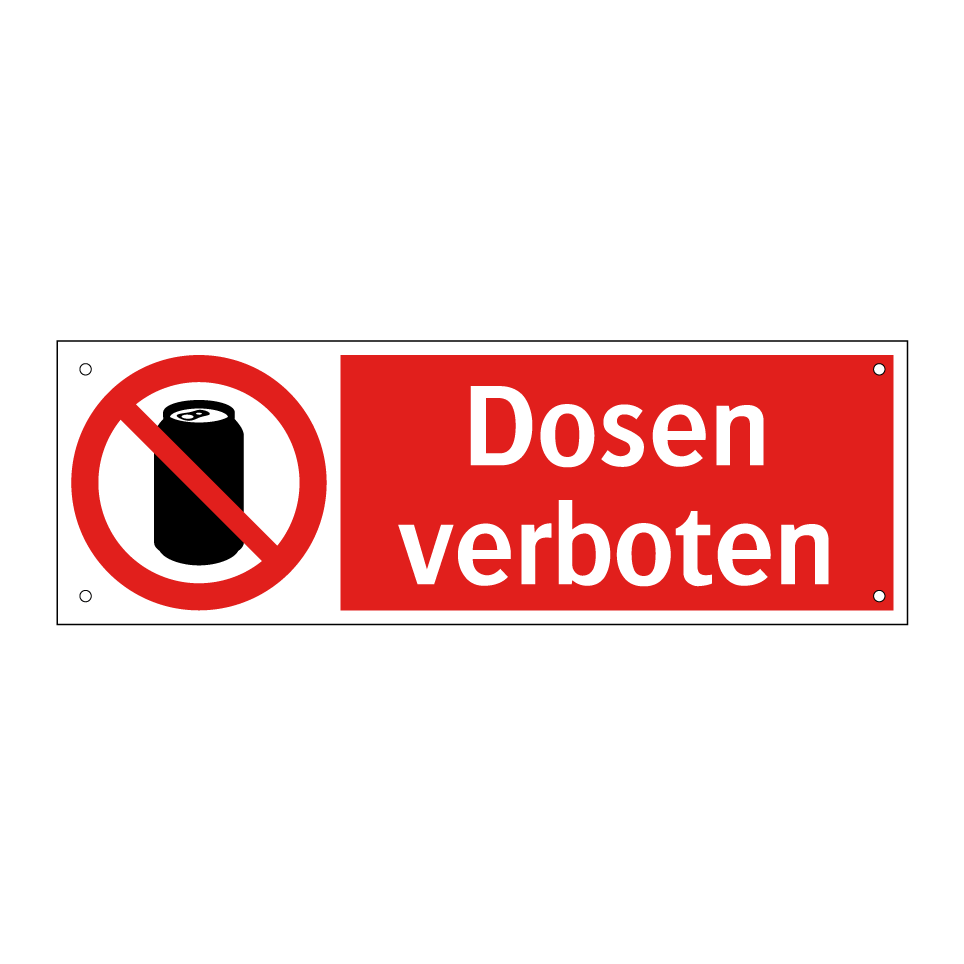 Dosen verboten