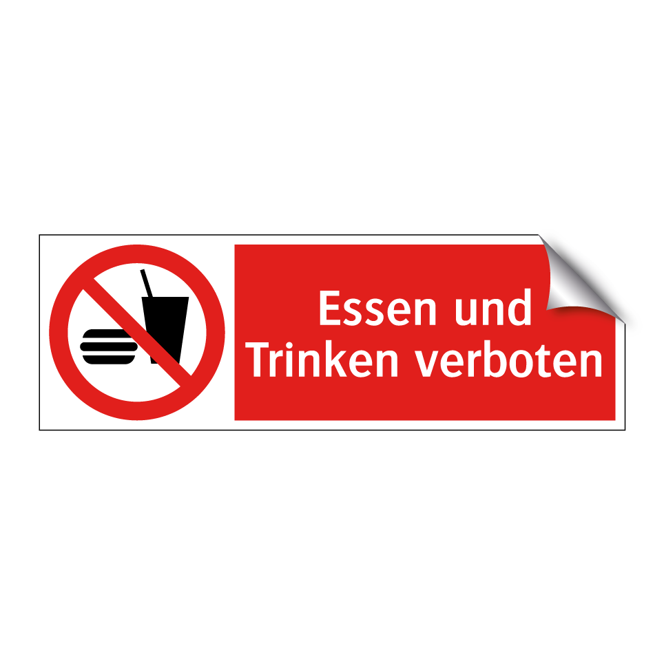 Essen und Trinken verboten
