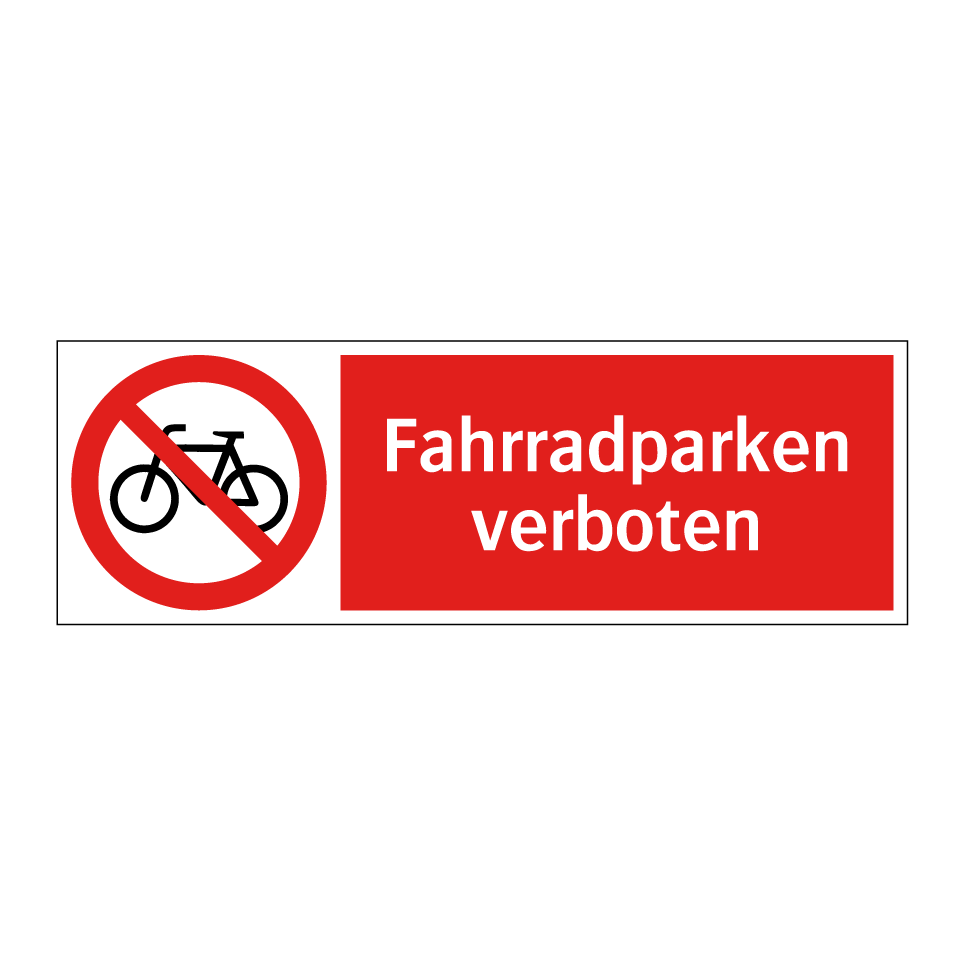 Fahrradparken verboten