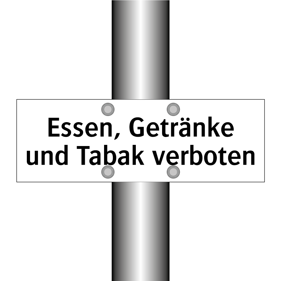 Essen, Getränke und Tabak verboten