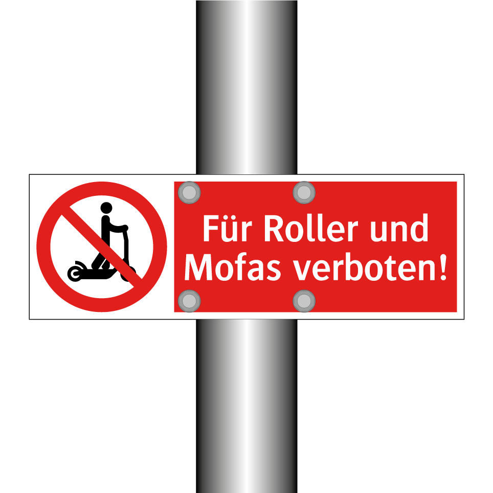 Für Roller und Mofas verboten!