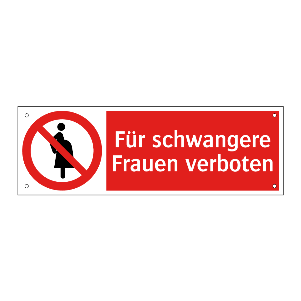 Für schwangere Frauen verboten