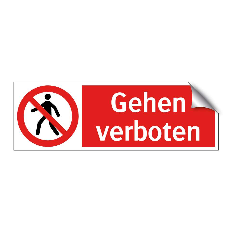 Gehen verboten