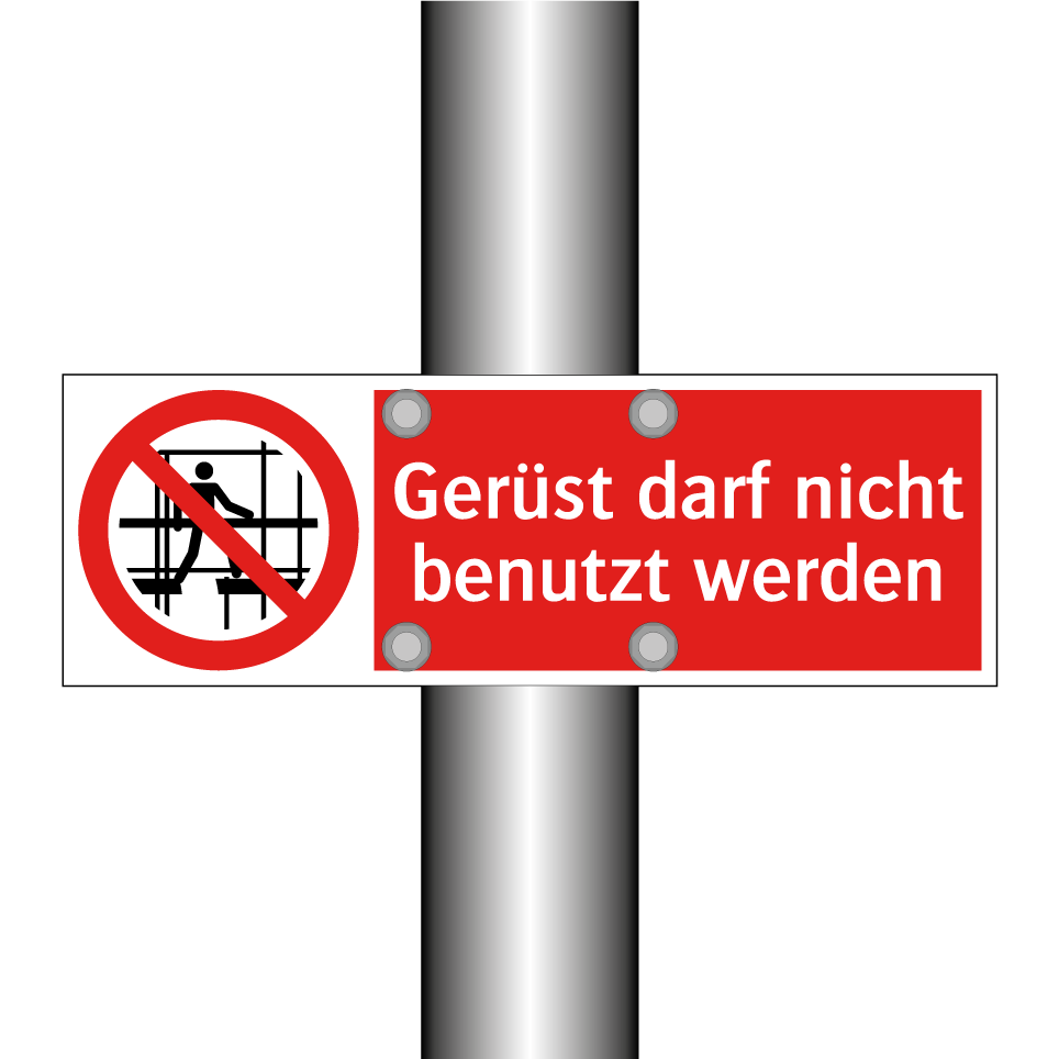 Gerüst darf nicht benutzt werden
