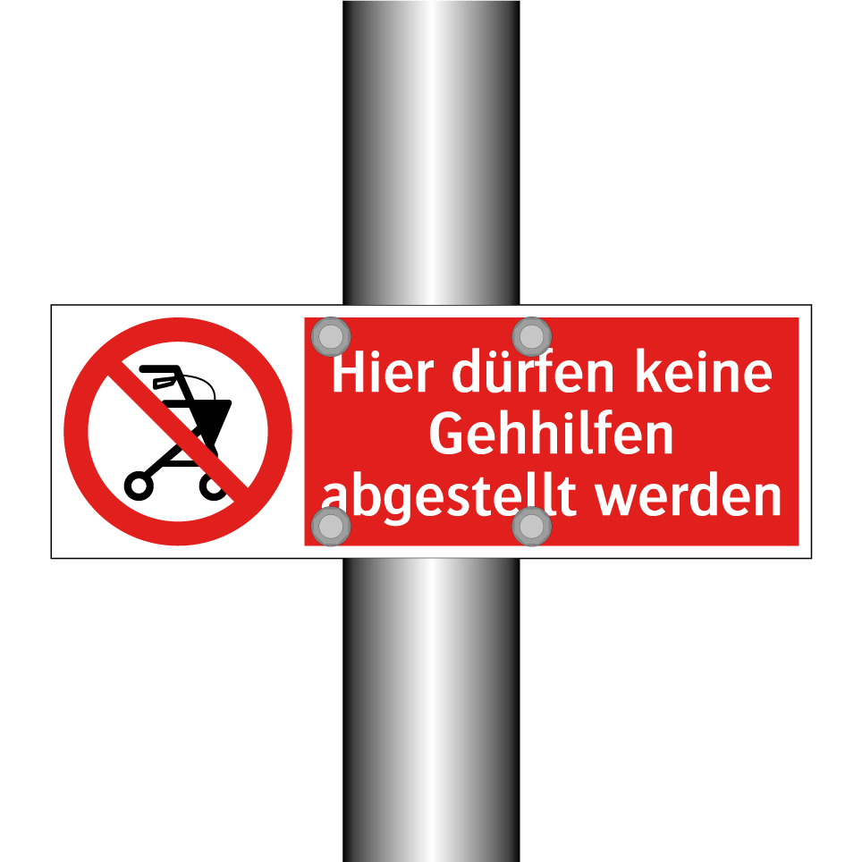 Hier dürfen keine Gehhilfen abgestellt werden