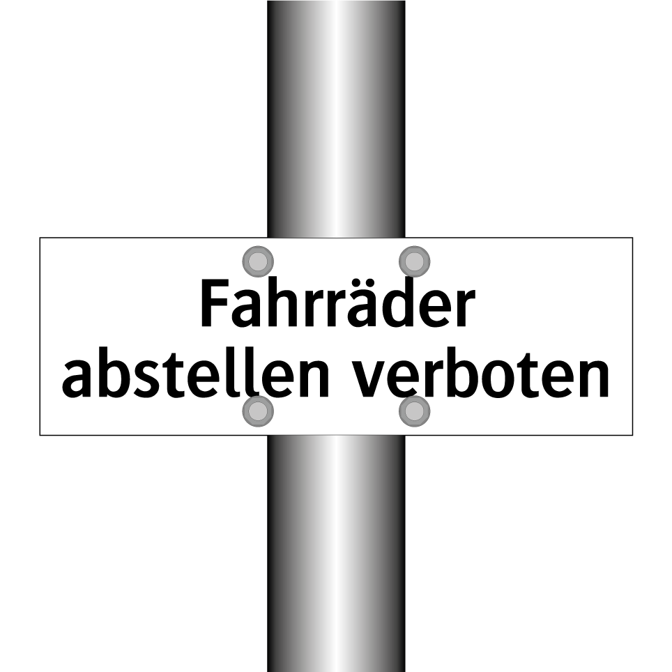 Fahrräder abstellen verboten