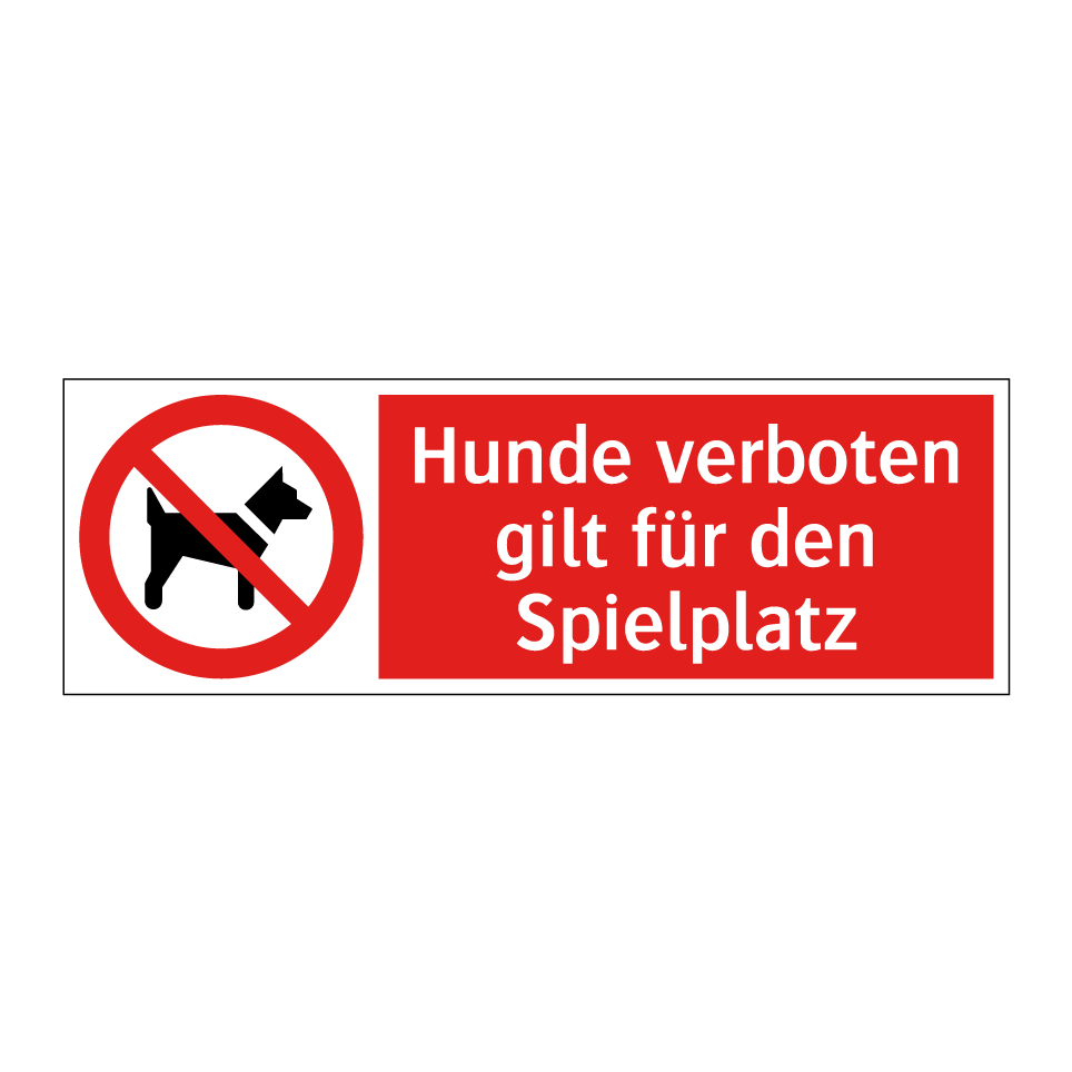 Hunde verboten gilt für den Spielplatz