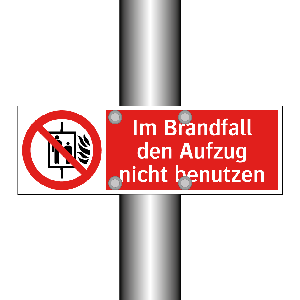 Im Brandfall den Aufzug nicht benutzen