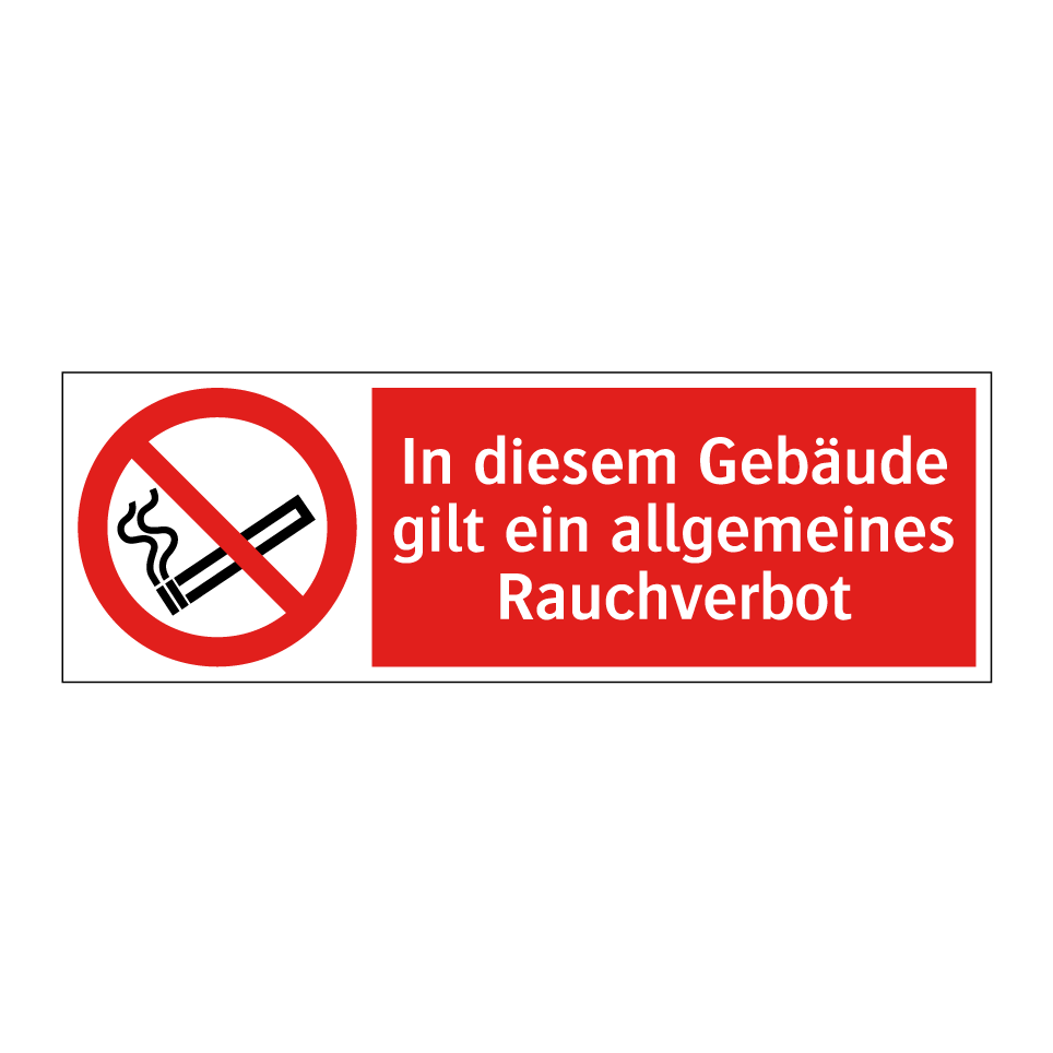 In diesem Gebäude gilt ein allgemeines Rauchverbot