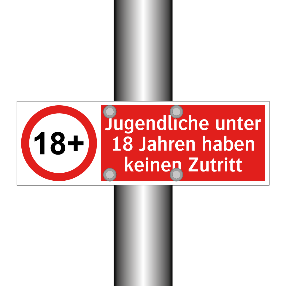 Jugendliche unter 18 Jahren haben keinen Zutritt