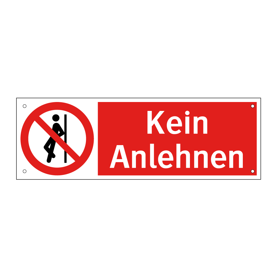 Kein Anlehnen