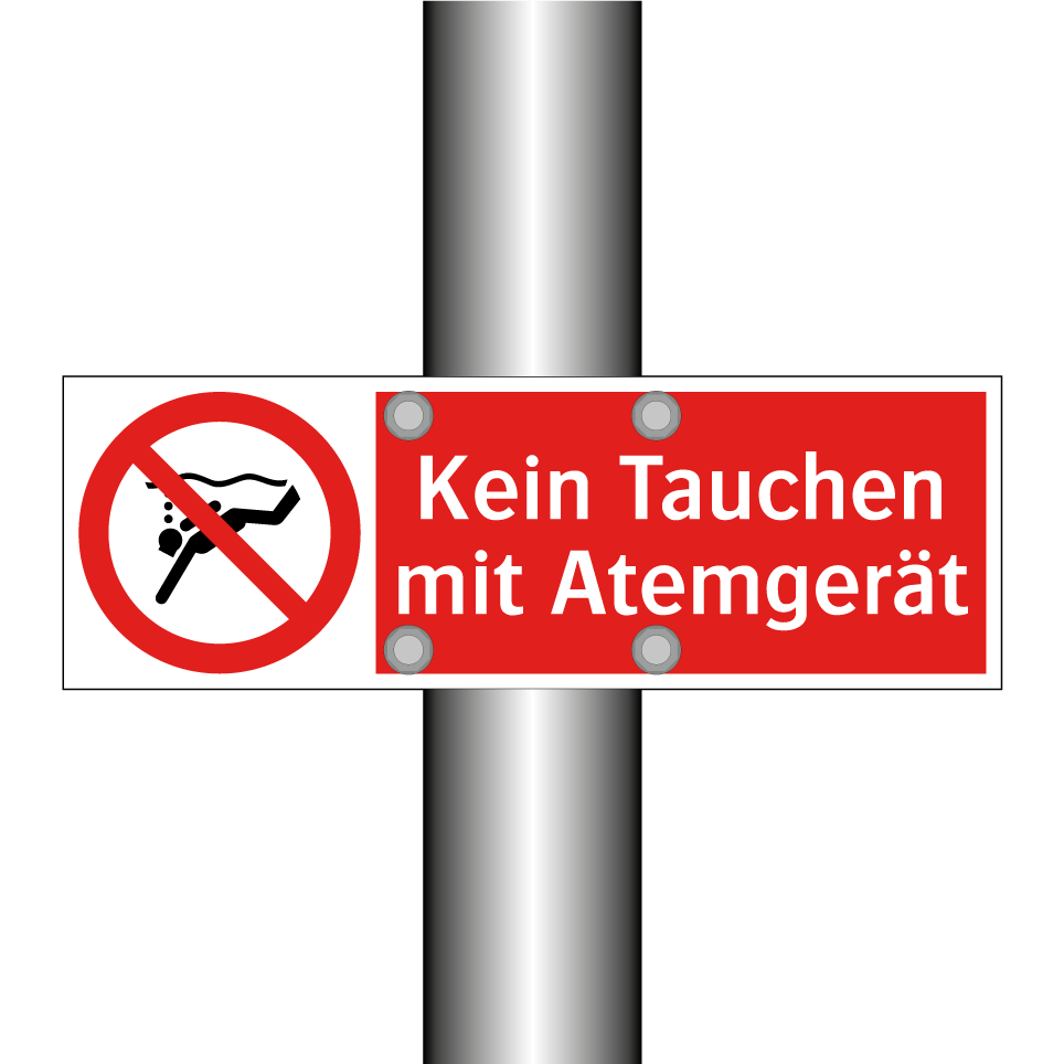 Kein Tauchen mit Atemgerät
