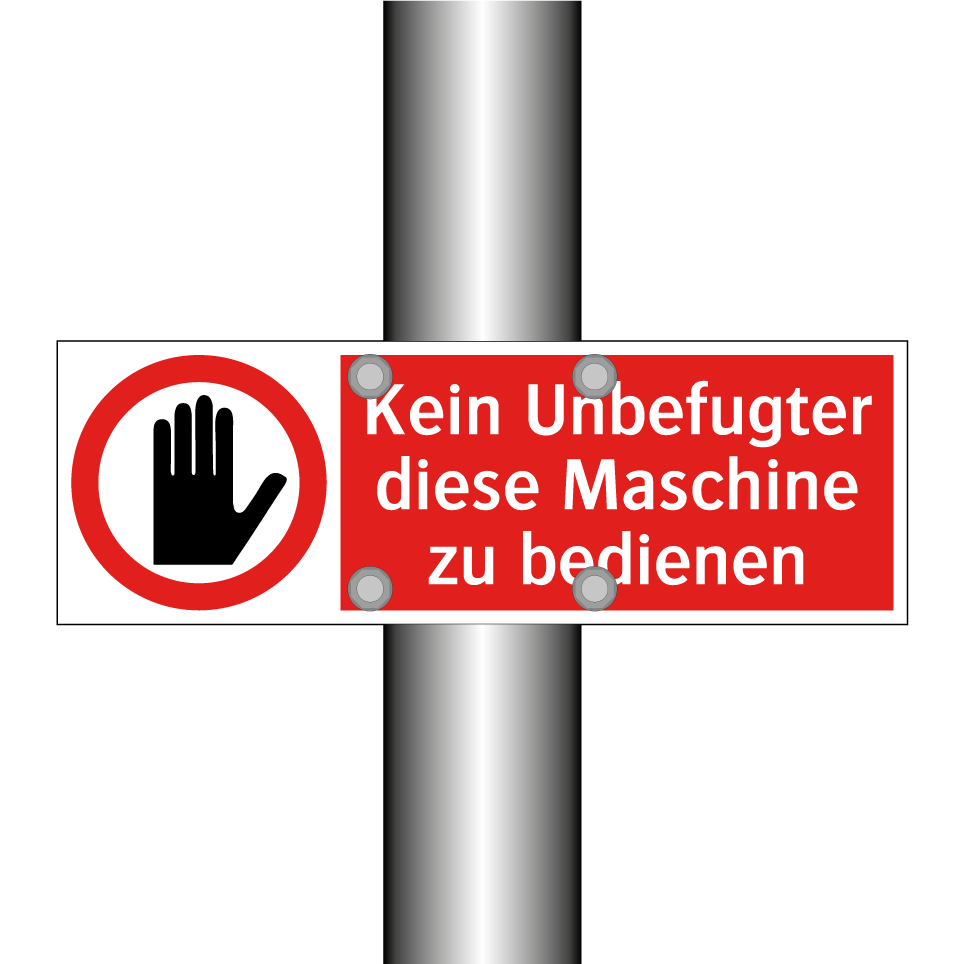 Kein Unbefugter diese Maschine zu bedienen
