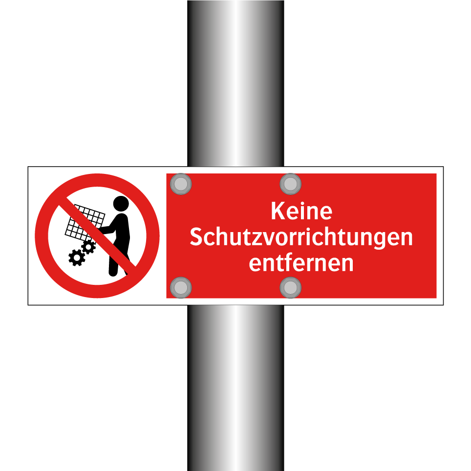 Keine Schutzvorrichtungen entfernen