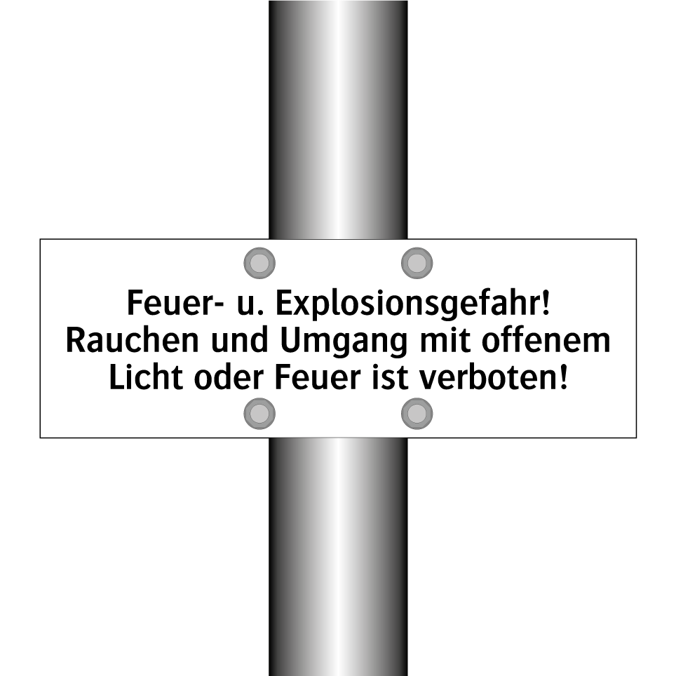 Feuer- u. Explosionsgefahr! Rauchen und Umgang mit offenem Licht oder Feuer ist verboten!