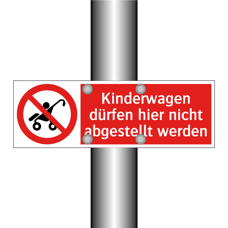 Kinderwagen dürfen hier nicht abgestellt werden