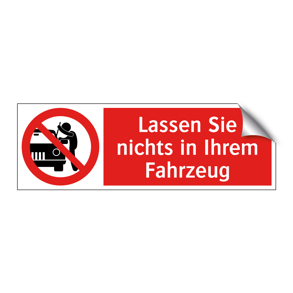 Lassen Sie nichts in Ihrem Fahrzeug