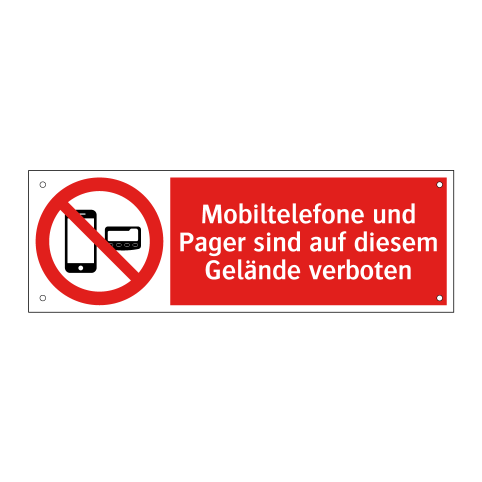 Mobiltelefone und Pager sind auf diesem Gelände verboten