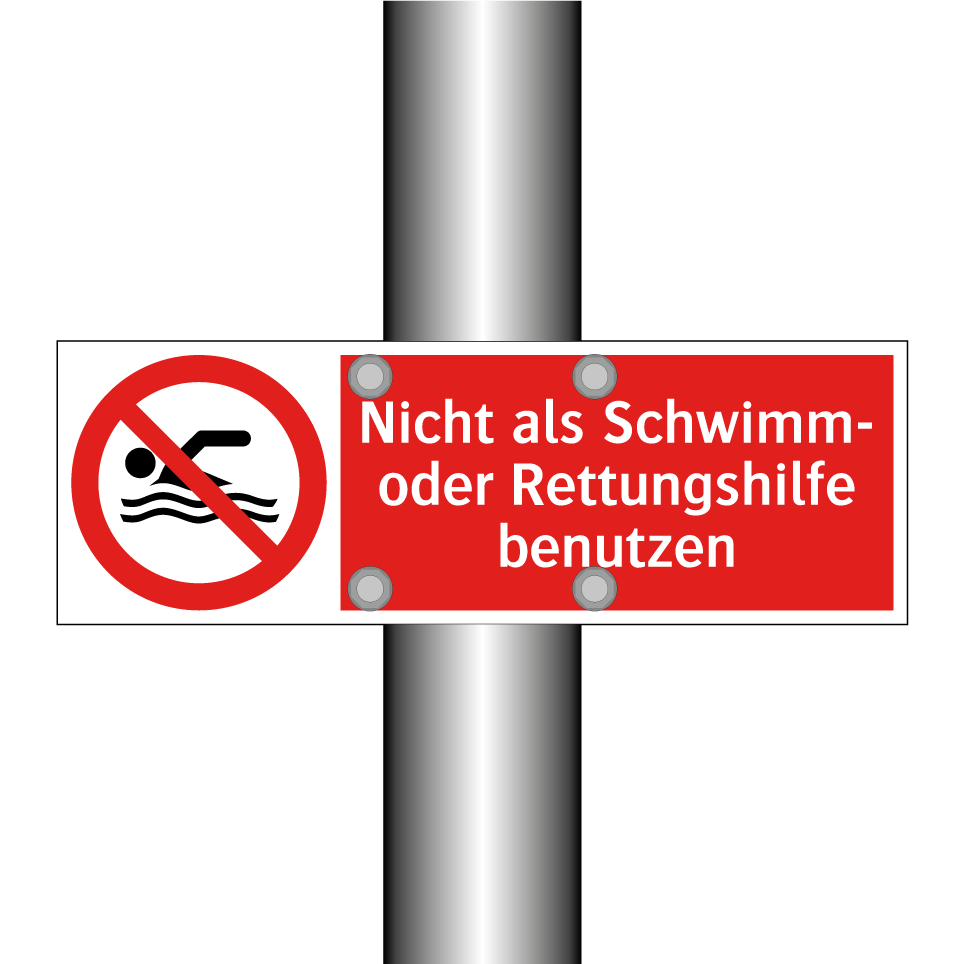 Nicht als Schwimm- oder Rettungshilfe benutzen