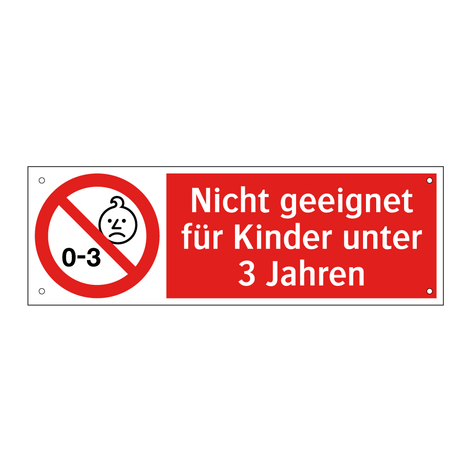 Nicht geeignet für Kinder unter 3 Jahren