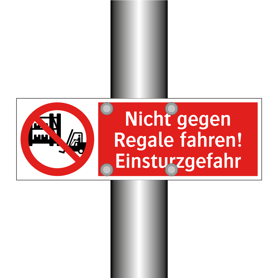 Nicht gegen Regale fahren! Einsturzgefahr