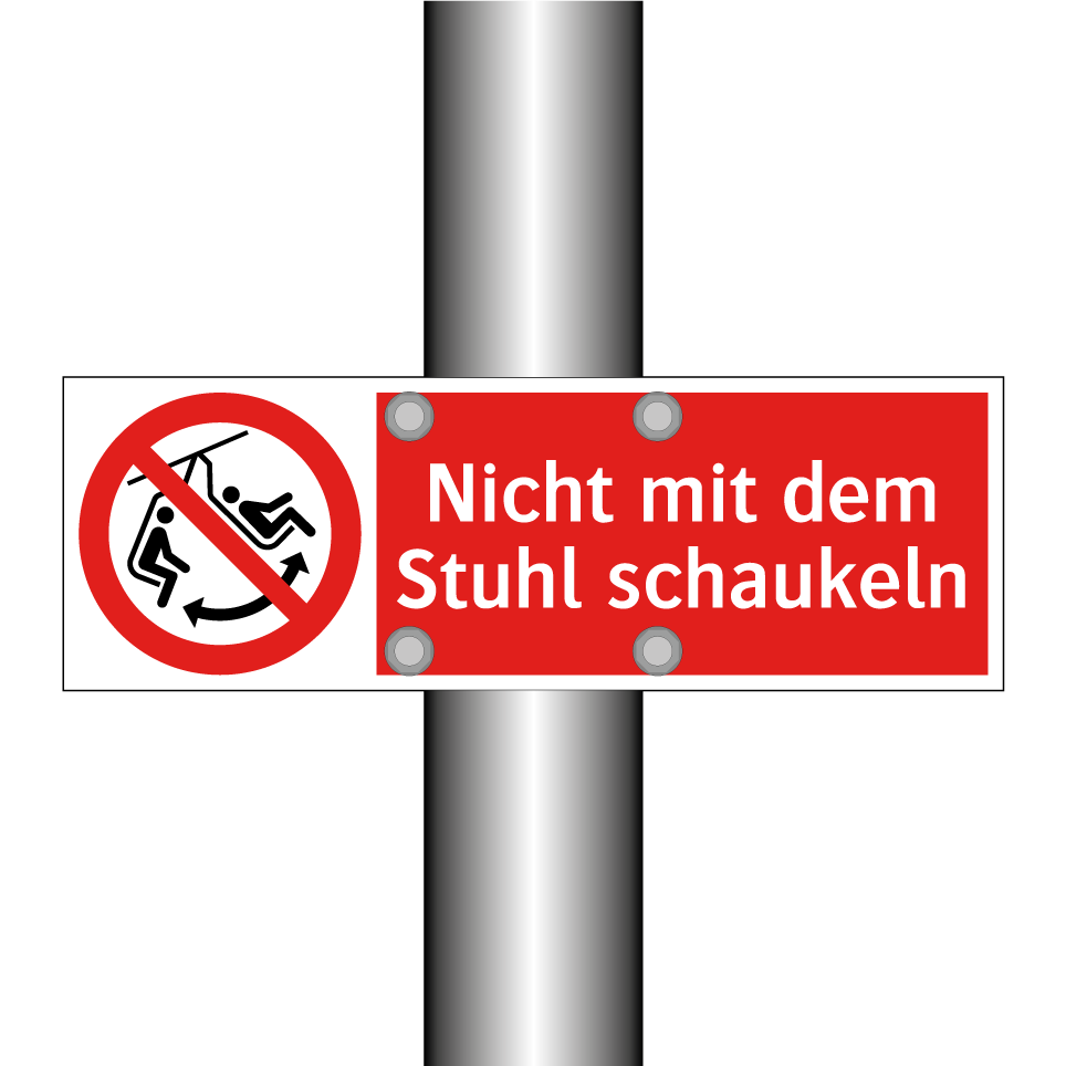Nicht mit dem Stuhl schaukeln