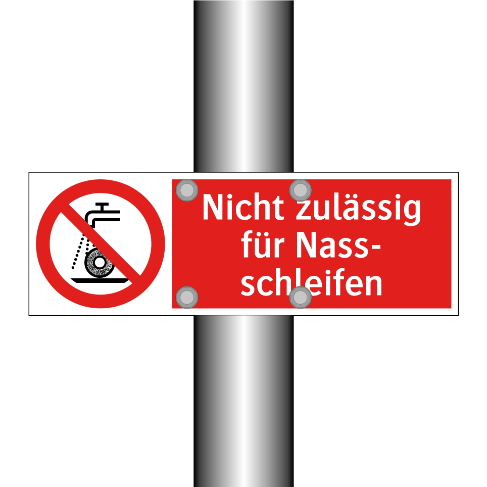 Nicht zulässig für Nass- schleifen