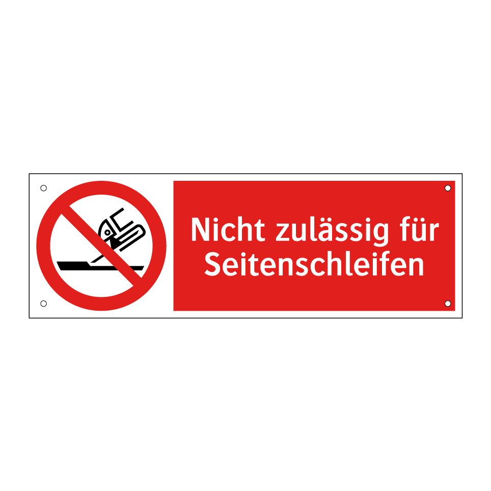 Nicht zulässig für Seitenschleifen